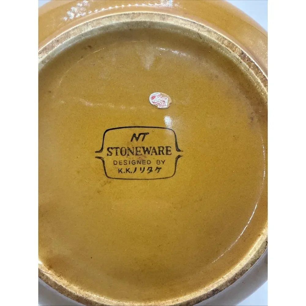 Vintage K.K. Noritake Stoneware Two Handled Serving Bowl *